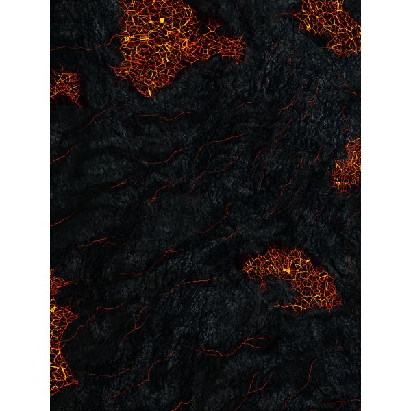 Lava Fields 48”x36” / 122x91,5 cm - single-sided anti-slip fabric mat