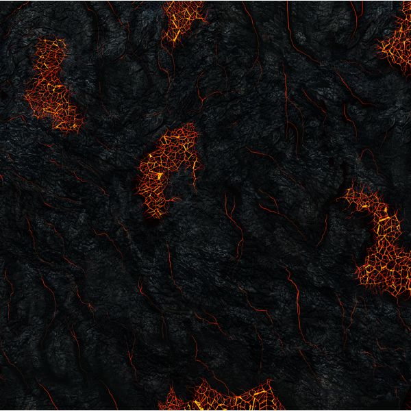 Lava Fields 48”x48” / 122x122 cm - single-sided anti-slip fabric mat