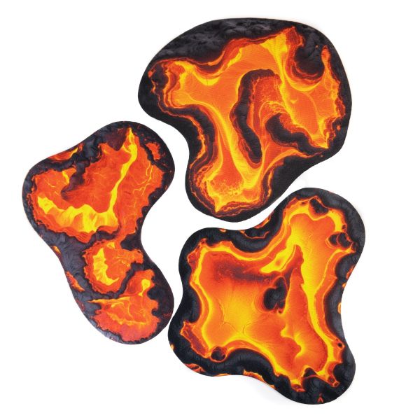 Rubber 2D terrain set - Lava lakes