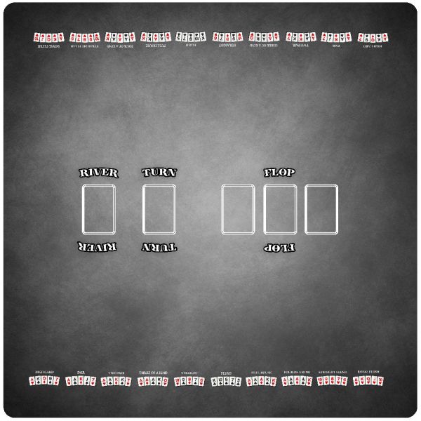 Texas Hold'em Gray 80x80 cm - rubber mat for card games