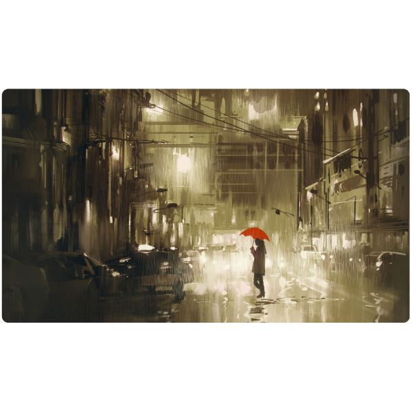 Rain in Tokyo 24"x14" / 61x35,5 cm - rubber mat for card games