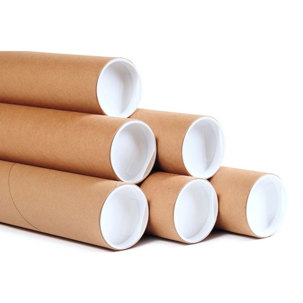 Cardboard tube 125 cm for storage and transport of latex and vinyl mats with plugs - 5 cm diameter