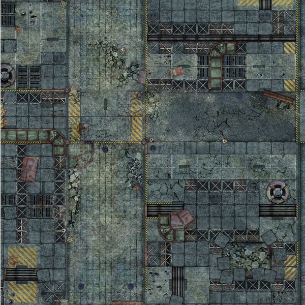 Fallen City 48”x48” / 122x122 cm - single-sided rubber mat