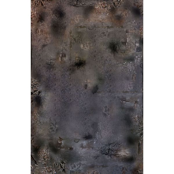 Ruined City 72”x48” / 183x122 cm - single-sided anti-slip fabric mat