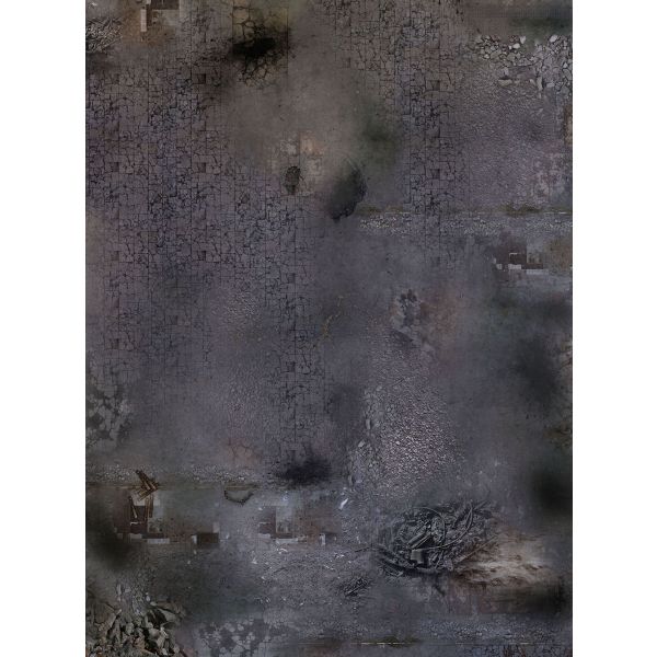 Ruined City 30”x22” / 76x56 cm - single-sided rubber mat