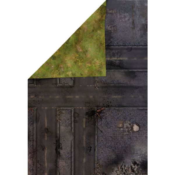Ruined Streets 44”x30” / 112x76 cm - double-sided rubber mat