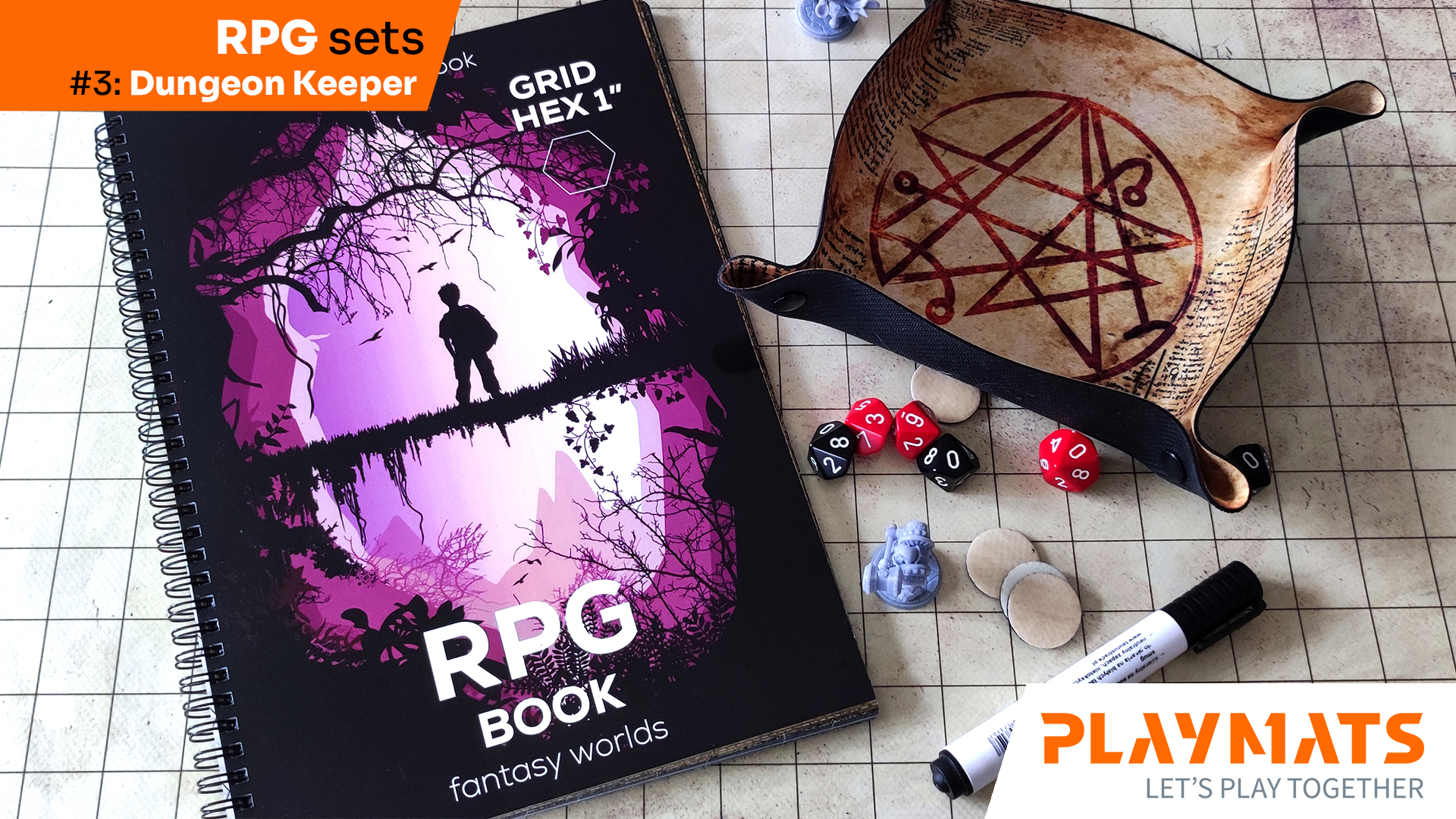 RPG games set 3 - Dungeon Keeper - RPG books with grids