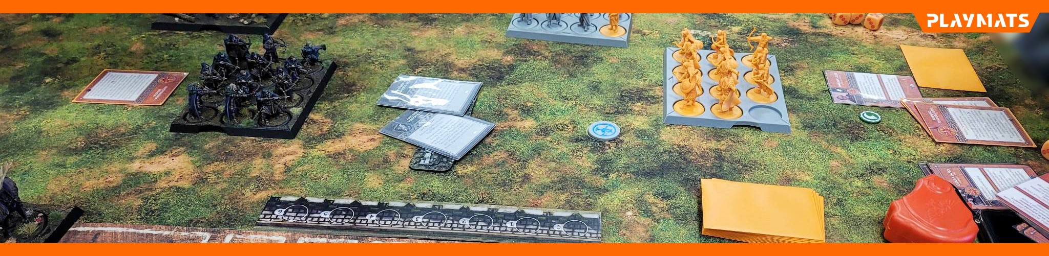 A Song of Ice and Fire battlemat - Fields of War / Grassland - 2-sided rubber mat for ASoIaF - 72"x48" - Playmats.eu