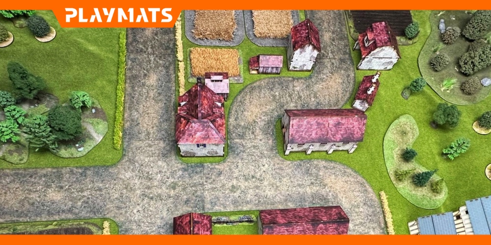 Muddy 2D roads set 28mm - historical & fantasy wargames - Flames of War, Warhammer, Conquest - battlegames accessories — Playmats.eu