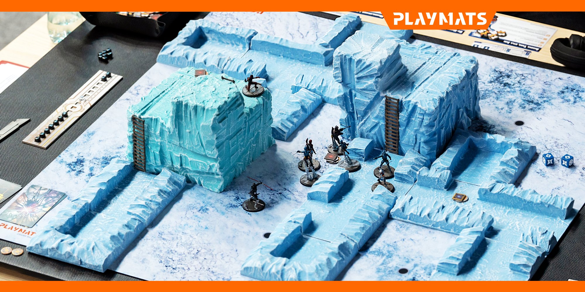 Winter Sci-Fi battlemat - "Ice" rubber mat for SW: Shatterpoint and SW: Legion