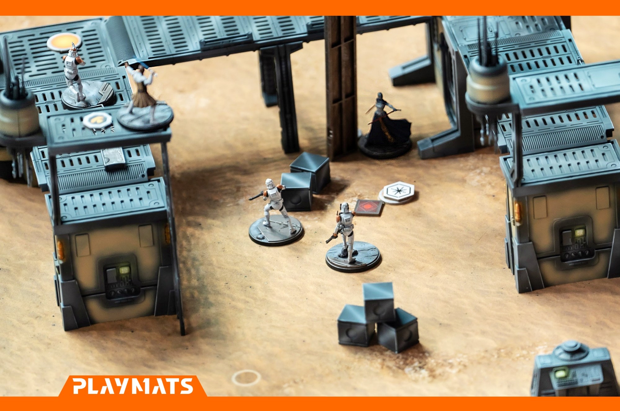 Two-sided rubber battlemat for SW Shatterpoint - Playmats with zones for Star Wars