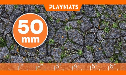 Warhammer: Age of Sigmar battlemat - Keep Yard battlemat 44x60 inches - Playmats.eu 